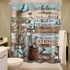 MESHELLY Rustic Farmhouse Christian Shower Curtain 60Wx72H Bible Verse Butterfly