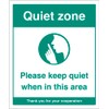 Quiet zone Please keep quiet when in this area (semi