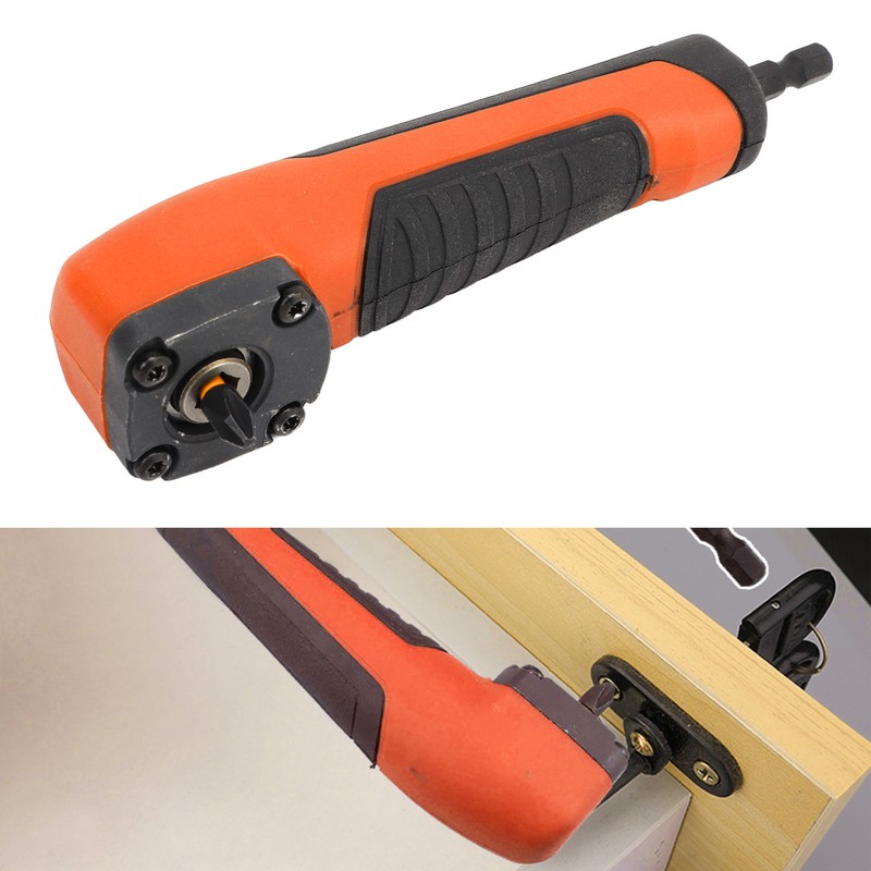 Right Angle Drill Adapter Hex Interface Electric Screwdriver Corner Attachment