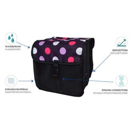 Beluko bike bag, children saddle bag, luggage carrier double 2 x 5l., black