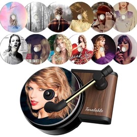 Record Player Air Freshener, Car Record Player Ventilation Clip, Album Cover Record Player Clip, with 12pcs Aromatherapy Tablets, AOMZKOL Music Gifts For Singer Fans