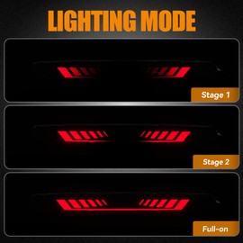 Cxdar Third 3rd Brake Light LED for 2007-2013 Chevy Silverado/GMC Sierra 1500 2500HD 3500HD High Mount Rear Brake Lights Assembly, Time Tunnel Waterproof Center Cab Lamp Stop Light