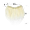Maweilar Frontal Hairpiece for Women, 0.78"x6.3", 6", Natural Black Hair