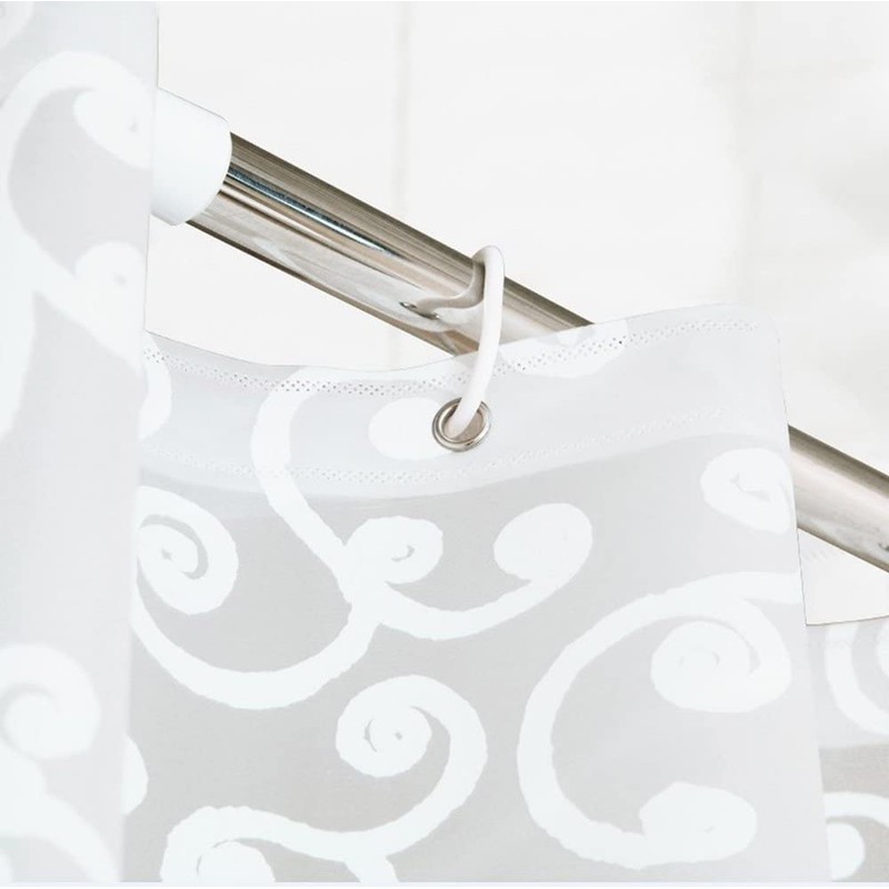 JOY STORE Shower Curtain Rings - Pack of 12 White