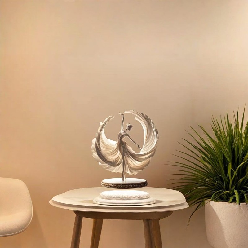 YORISMAL Charming Ballerina Acrylic Statue Women Modern Desk Decoration with