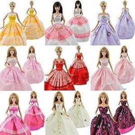 Fat-catz-copy-catz 5x Randomly Selected Doll's Ball Gown Evening Wedding Fairy Princess Dresses
