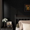 LaCheery 160"x24" Matte Black Peel and Stick Wallpaper Modern Floral
