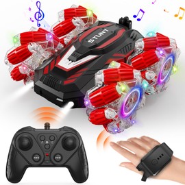 ZSYMIMRC Gesture Sensing RC Stunt Car, Light and Music Remote Control Car, Double-Sided 360-degree Rotation Stunt Off-Road Vehicle, Birthday Gift for Boys and Girls Aged 3-16.