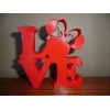 AJT LOVE WORD QUOTE WITH MINNIE MOUSE FACE HEAD EARS
