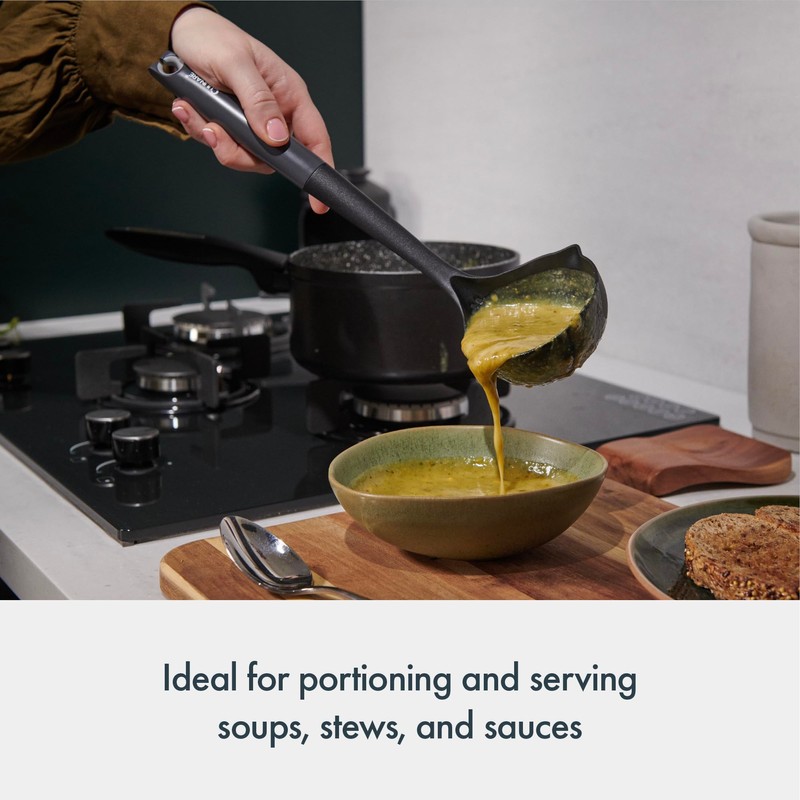 Culinare Soup Ladle with Two Pouring Spouts, Heat Resistant, Integrated