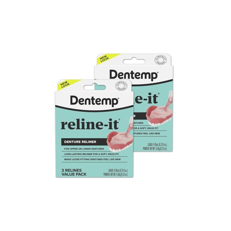 Dentemp Denture Reline Kit Value Pack - Advanced Formula Reline