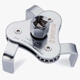 Spurtar Universal Oil Filter Wrench 3 Jaw Adjustable Oil Filter Removal Tool 2 Way for 2-1/2'' to 4-9/16'' 64mm - 116mm
