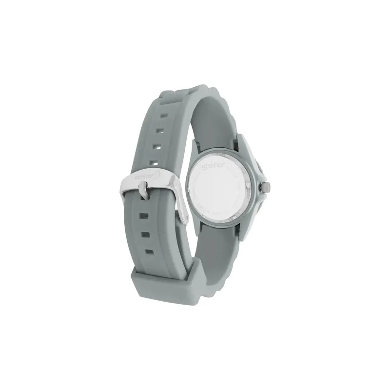 Reloj De Dama Steiner Sport Bubblegum 38mm Caratula Metálica Gris