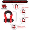 AMBULL Shackles 3/4" D Ring Shackle (2 Pack) 45,000lb Break