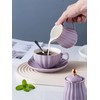 Jusalpha Serve for 6- Fine China Pink Coffee Cup/Teacup Set,