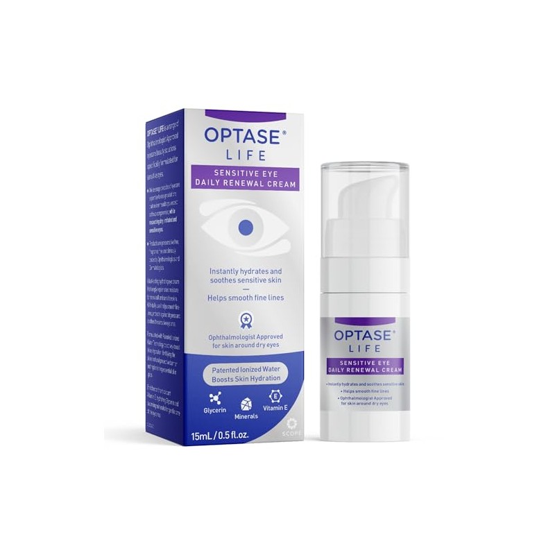 Optase Life Sensitive Eye Daily Renewal Cream with Glycerin, Vitamin