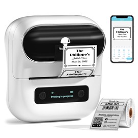 Phomemo M220 Label Maker, Thermal Label Printer, Portable Label Maker Machine for Barcode, Name, Address, Labeling, Mailing, Home, Office & Small Business Compatible with Phone & Laptop