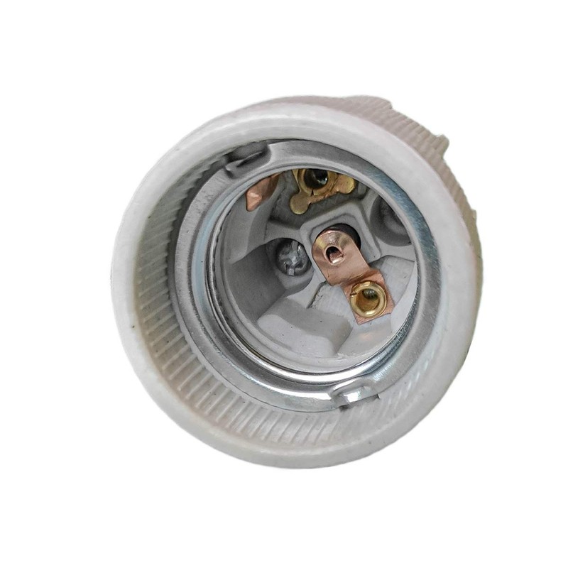 LEDLUX 2 Pcs E27 Ceramic Lamp Holder with Screw Terminals
