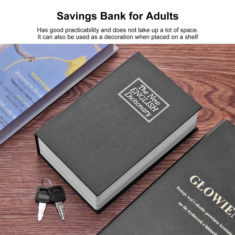 Book Safe Dictionary Secret Safe Can with Combination Lock Metal