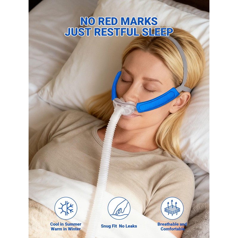 4-Pack Upgraded CPAP Strap Covers, Innovative Satin/Polar Fleece Dual-Layer CPAP