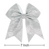 7" Large Glitter Cheer Hair Bows Clip for Girls and