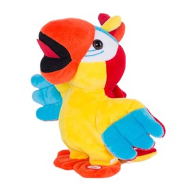 GOODS+GADGETS Dancing & Talking Parrot Plush Toy Singing Stuffed Toy - Speaks up, Plays Melody and Flutters Through the Area