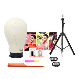 STUDIO LIMITED Mannequin Head Tripod Stand Adjustable with PU Canvas Block Head 10 Pcs (24 Inch)