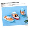Operitacx 32 Pieces Mediterranean Fishing Boat Desktop Decor Modern Sculptures
