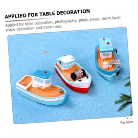 Operitacx 32 Pieces Mediterranean Fishing Boat Desktop Decor Modern Sculptures Toy Pirate Ship Children's Toy Miniature Boat Decoration Miniature Boat Indoor Statue Bossa