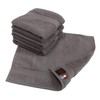 Hiorie Imabari Towel, Certified Handkerchief Towel, Set of 4, Charcoal,