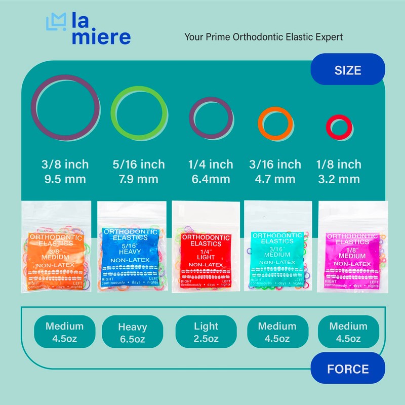 Neon Latex 100 counts Intraoral Elastic Bands Orthodontic Elastics Dental