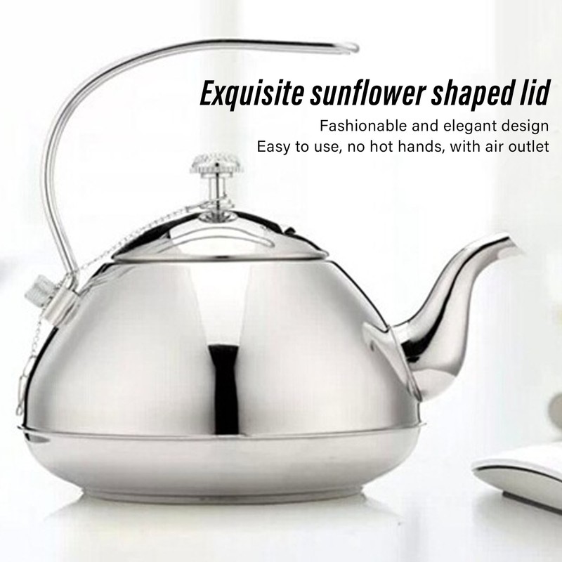 1.5L Stainless Steel Tea Pots Professional Removable Stovetop Tea Kettle