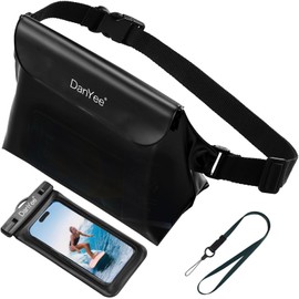 DanYee Waterproof Pouch, Completely Waterproof, Waterproof Case, Set of 2, IPX8 Certified, Triple Chuck, PVC Material, For Beaches, Pools, Fishing, Motorcycles, Waist Bag, Waterproof Pack, Portable,