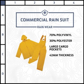 Stansport mens - Stansport Commercial Rainsuit Yellow 3XL, Yellow, 16.5 L x 1.5 W 14.5 H US