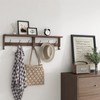 VERTORGAN Coat Hooks, Wood Rack Wall-Mounted, 31.5 Inch Entryway Shelf