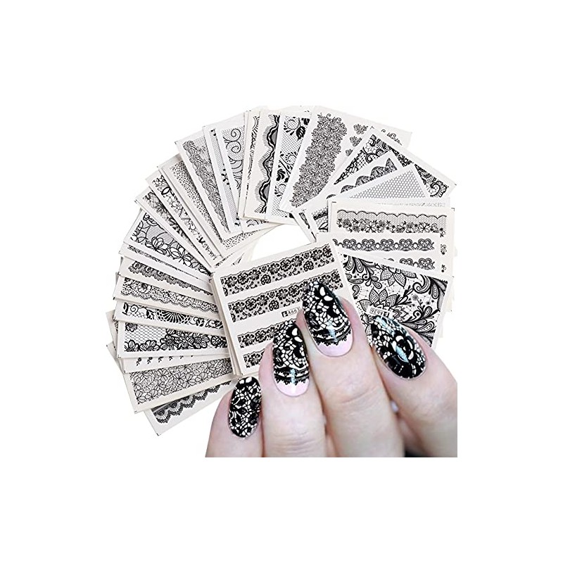 40pcs/set Lace Flower Flower Nail Seal Water Nail Seal Gel