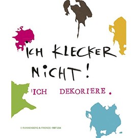 Cleaning Cloth for Glasses with German Text "Ich klecker nicht"
