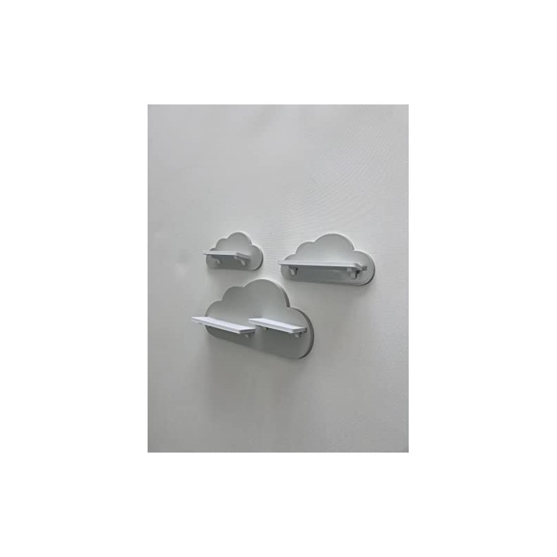 PsGreen Set of 3 Clouds Light Grey Suitable for Toniebox