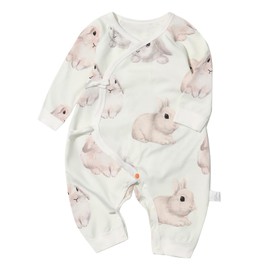 Cherie Kids 100% Organic Cotton Soft 0-6 Months 2-Piece Baby Romper Jumpsuits for Boys and Girls Unisex Long Sleeve