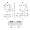 Bricoloco Protective Caps for Screws and Hex Nuts Made of