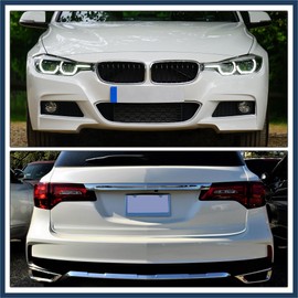 INFINAUTO Car Door Edge Guards Strip 30mm Wide 9.84ft 300cm Length Silver Tone Stylish Design