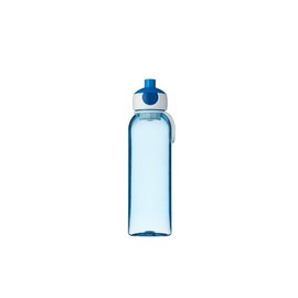 Mepal - Water Bottle Pop-Up Campus - Leak Proof Water Bottle for School & On The Go - Transparent Drinking Bottle - BPA-Free & Dishwasher Safe - 500 ml - Blue