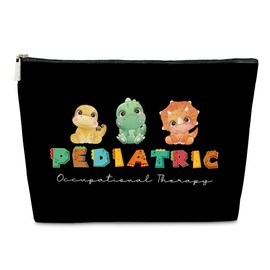 JioJio Chan Occupational Therapy Pediatric Worker Gift, Occupational Therapist Thoughtful Makeup Bag, Travel Toiletry Bag, Gifts for Coworkers Friends, PT PTA OT PU Leather Organizer