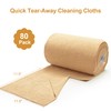 Greenfound Microfiber Cleaning Cloth Roll -80 Pack, 11.5x11.5, Tear Away