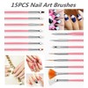 FULINJOY 20PCS Nail Art Design Tools, 15PCS Painting Brushes Set
