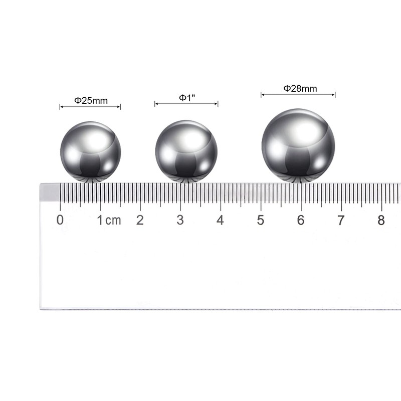 sourcing map 10pcs 25mm Carbon Steel Bearing Balls Precision Polished