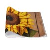 Sunflower with Wood Placemats Set of 4 Foldable Placemats Washable