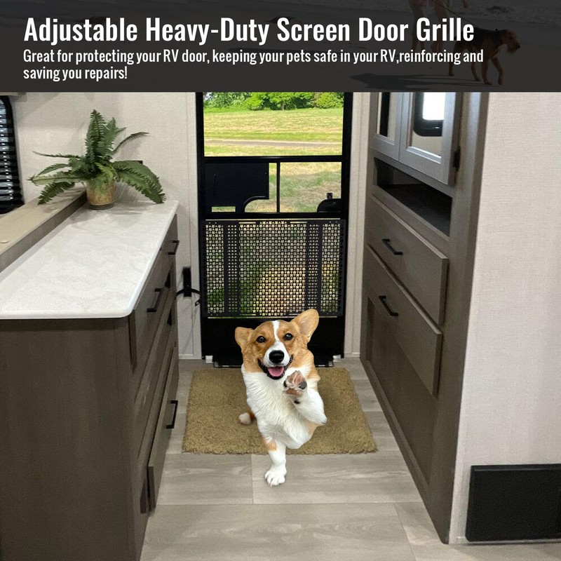 AUH Upgraded RV Screen Door Protector for Dogs, Universal RV