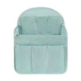 Surblue Backpack Organizer Insert Liner Hanging Travel Rucksack Purse and Handbag Insert Pocket, High-capacity Divider Foldable Nylon Shoulder Bag Organizer for Men and Women, (Skyblue, L)