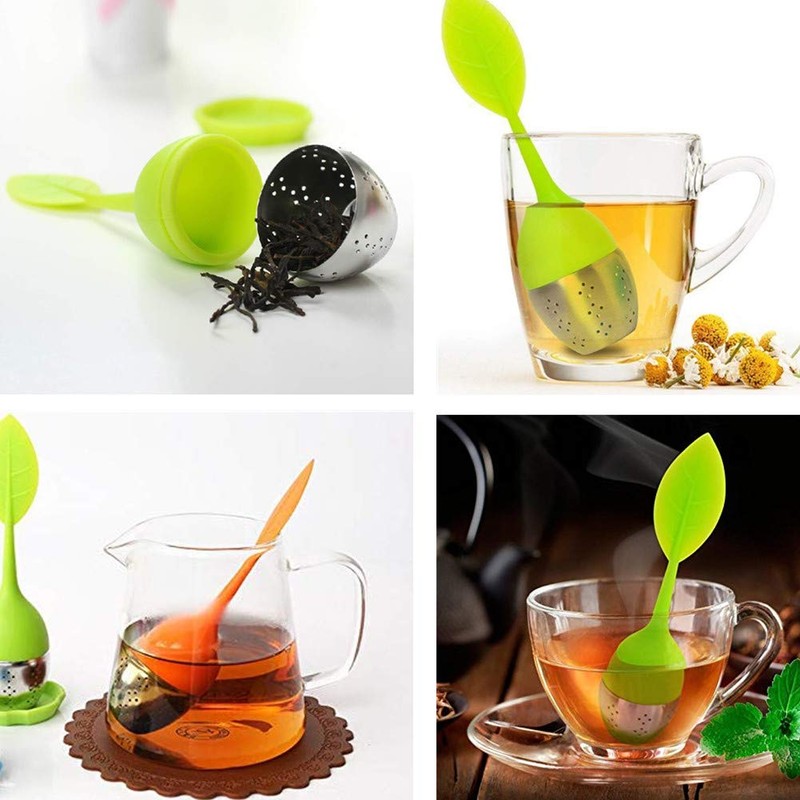 Filtro de infusor de té, mango de silicona, colador de